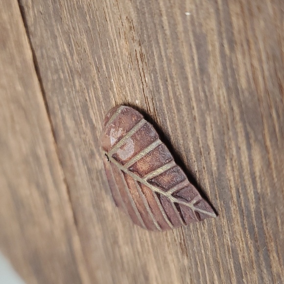 Bohemian leaf copper pendant - Picture 2 of 2